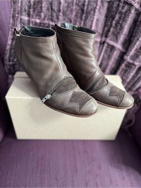 Brown Girbaud ankle boots